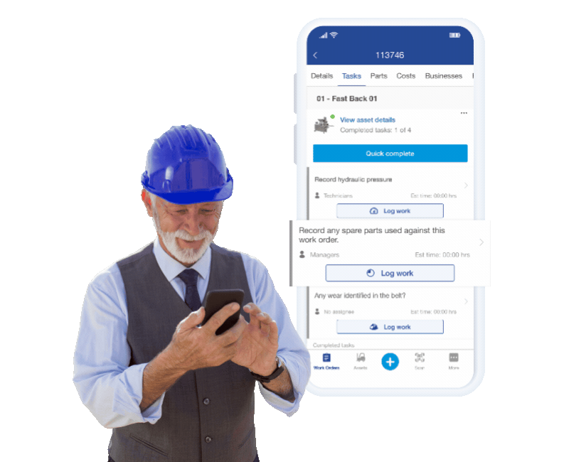 Mobile CMMS task screen