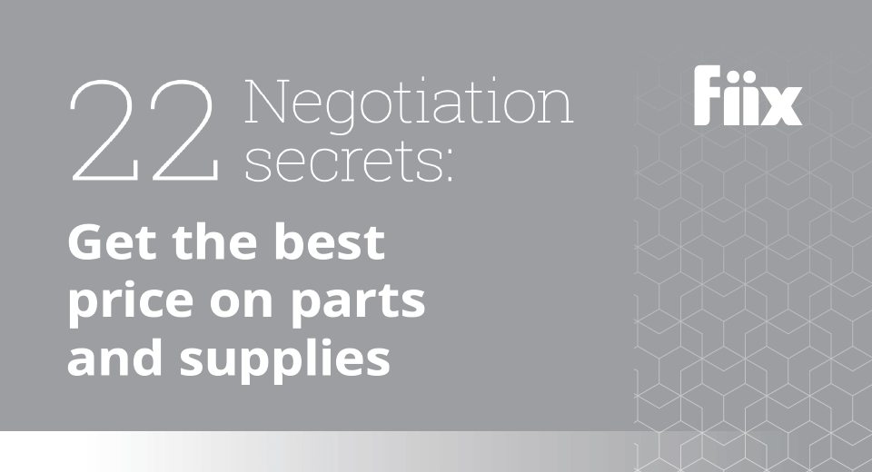 Negotiation secrets: Get the best price on parts and supplies graphic