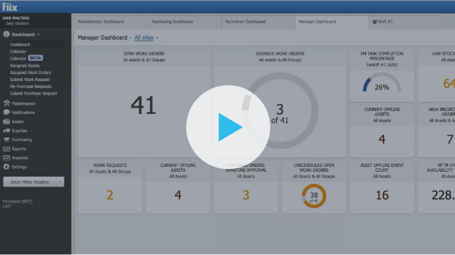 fiix video play screen