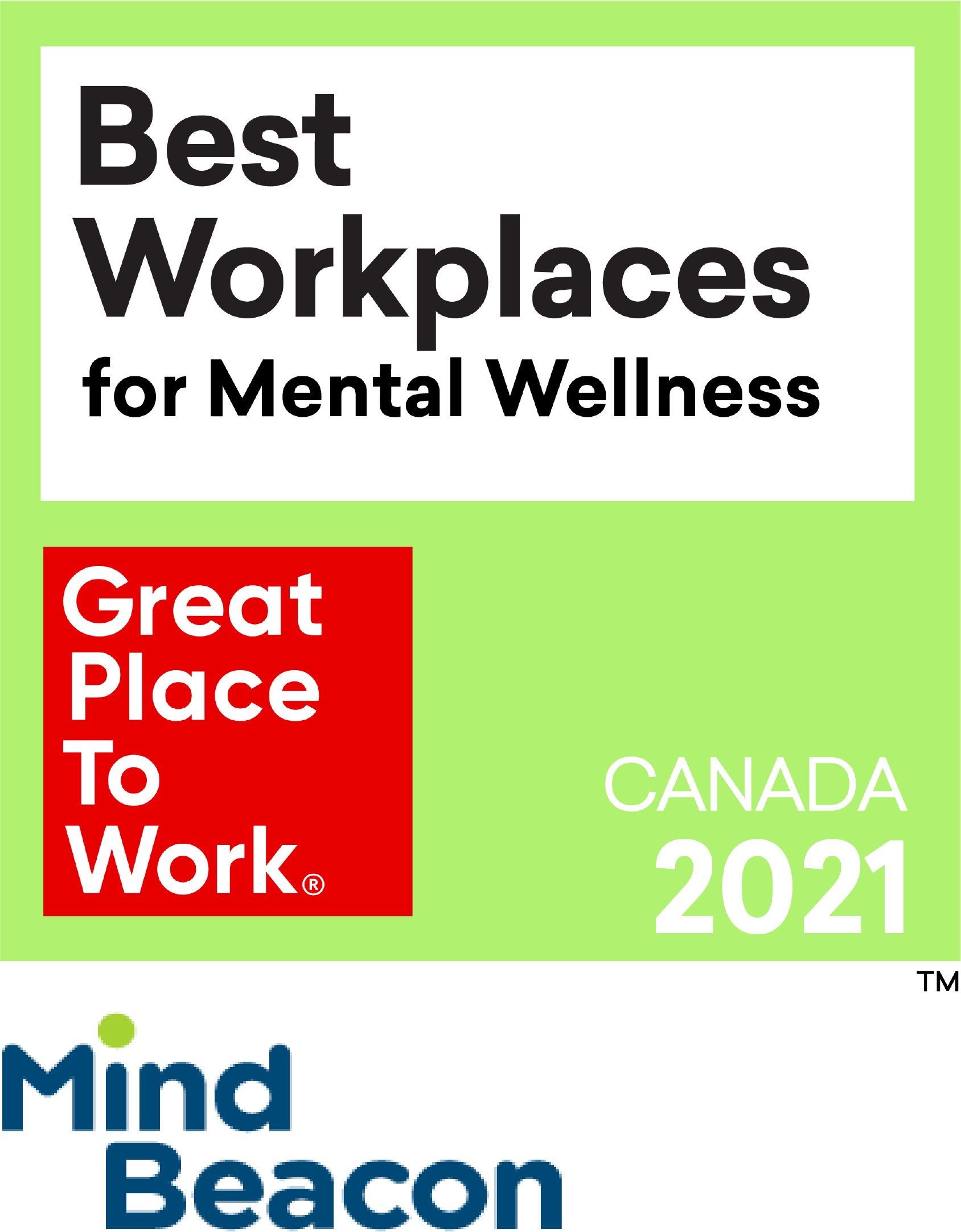 Best workplace for mental wellness 2021 award