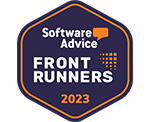 Software Advice Front Runners winner 2023 badge