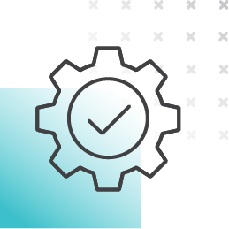 gear graphic with shape background