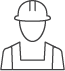 icon of a worker with hard hat