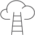 icon of ladder in clouds