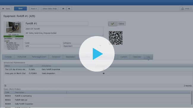 fiix video play screen