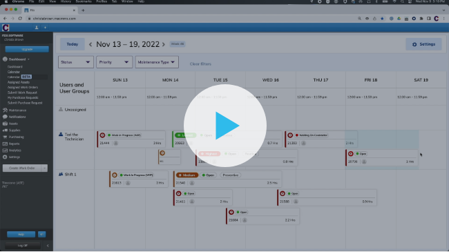 fiix video play screen