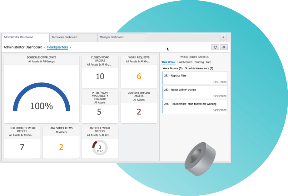 Dashboard screen