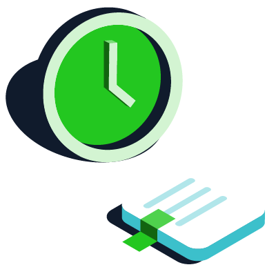 clock and paper pad
