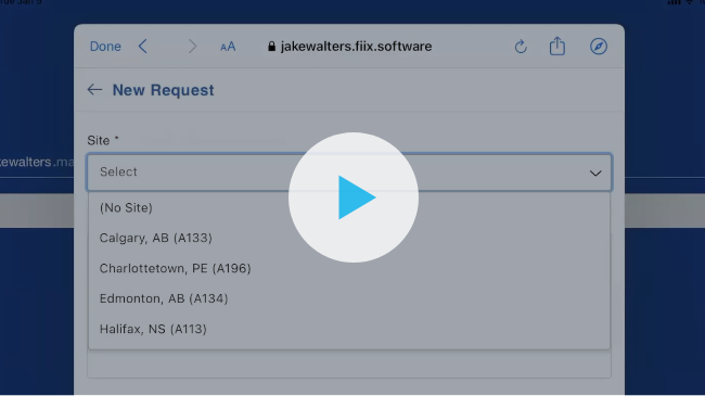 fiix video play screen