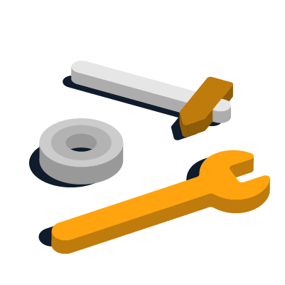 scattered tools