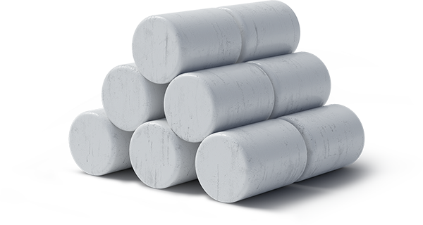 Stone tubes stacked