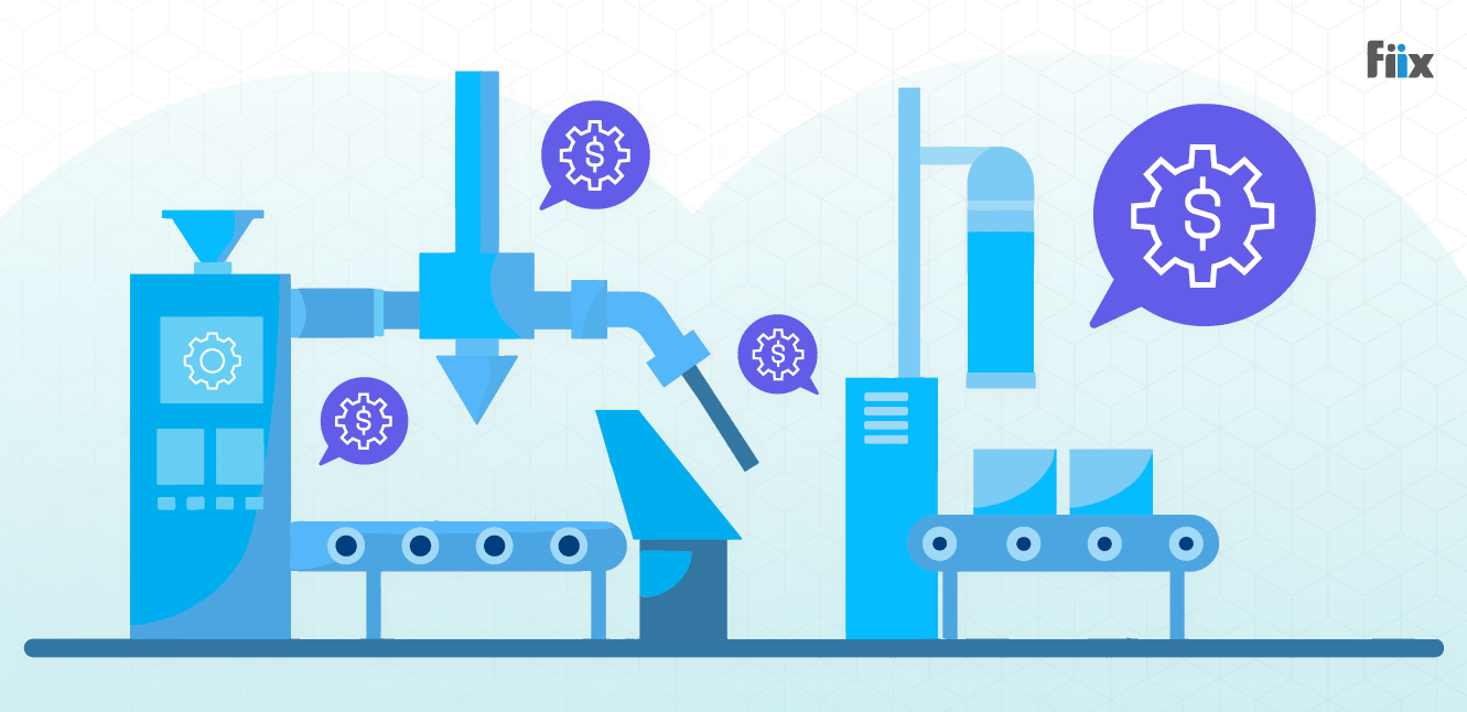 Graphic on costs in different parts of machinery