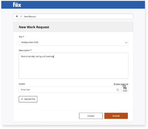 Fiix work order management